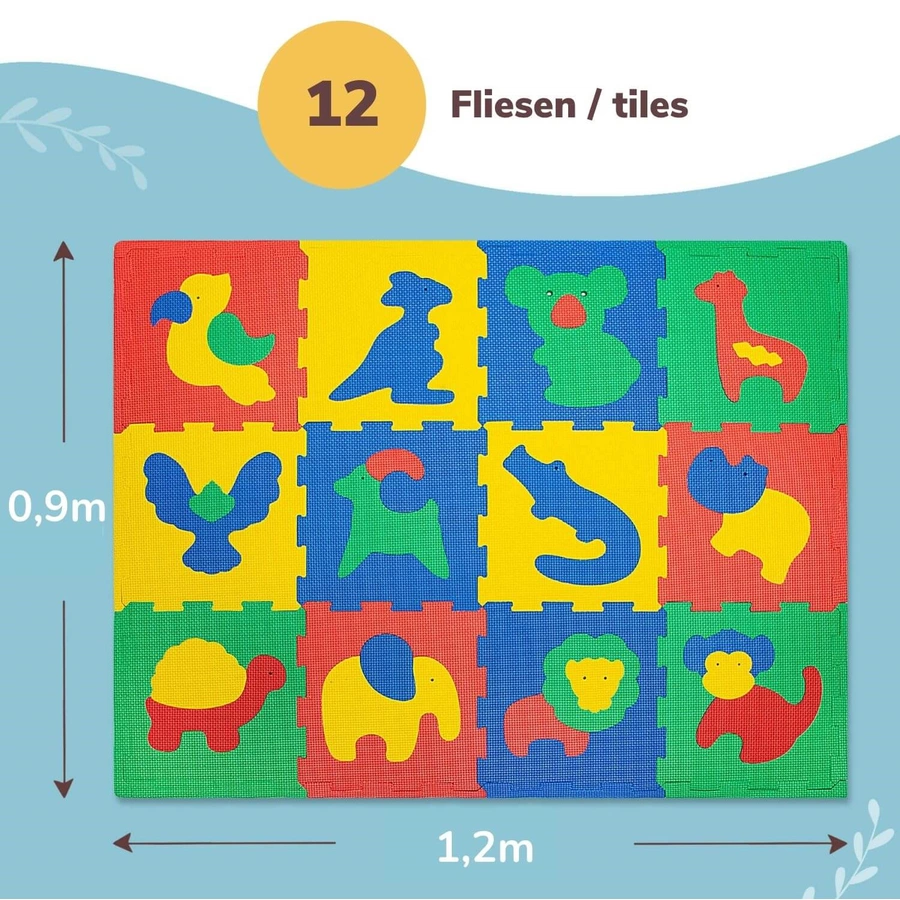 Hakuna Matte Puzzlematte für Babys - Safari Tiere