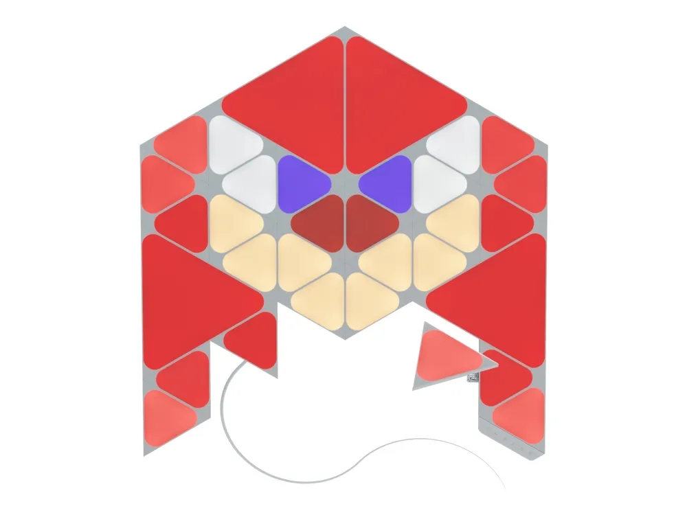 Nanoleaf Shapes Starter Kit (Sonic Limited Edition) - Trådløst belysningssæt - LED x 32 - klasse G - RGBW-lys - 1200-6500 K - triangel