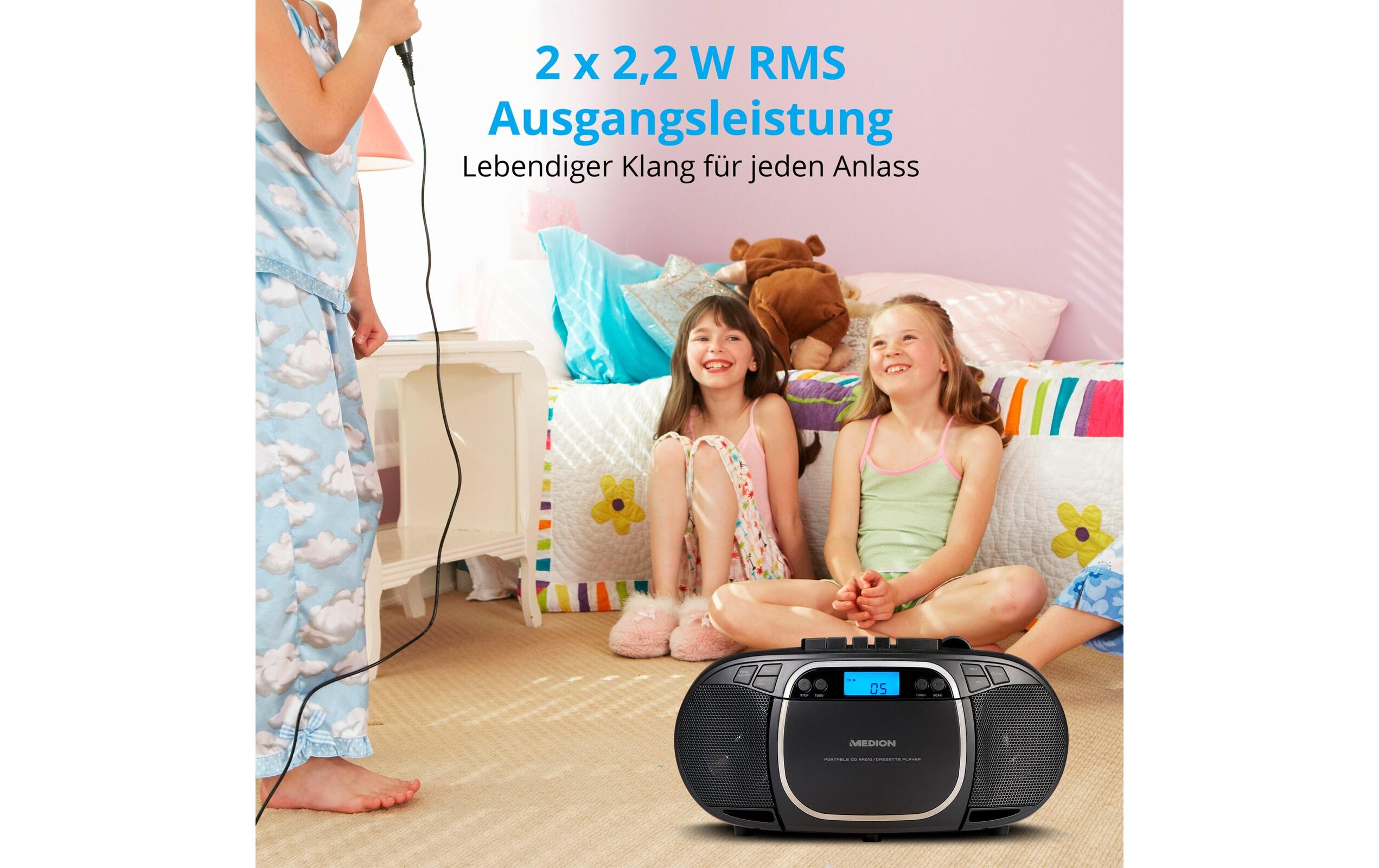 Radio/CD-Player LIFE E66476 SchwarzCD-/MP3-/Kassettenspieler