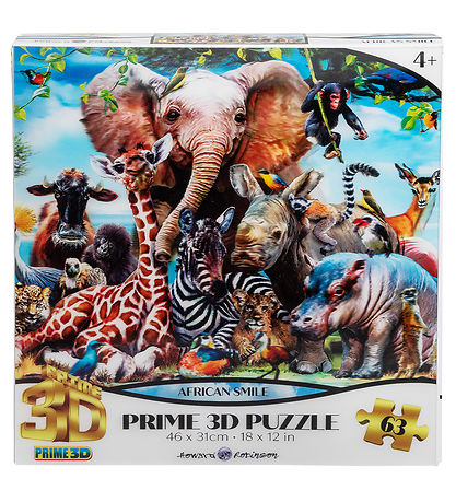 Prime 3D Puzzle Puzzlespiel - 3D - 63 Teile - African Smile