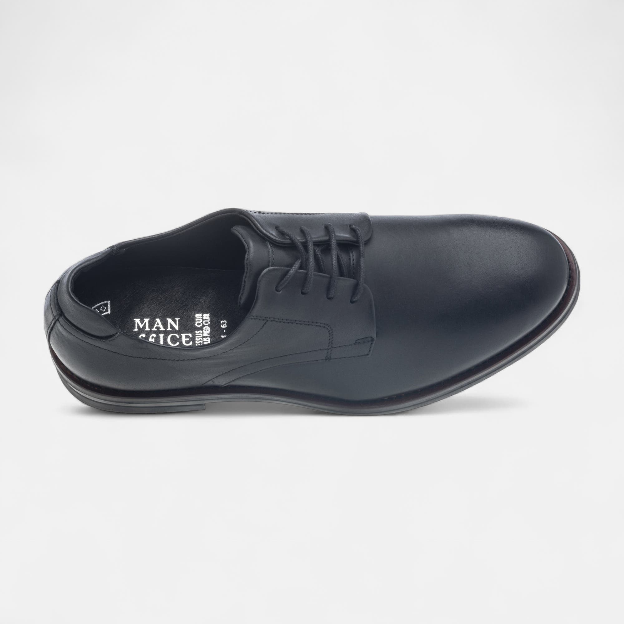 Derbies Homme en cuir noir