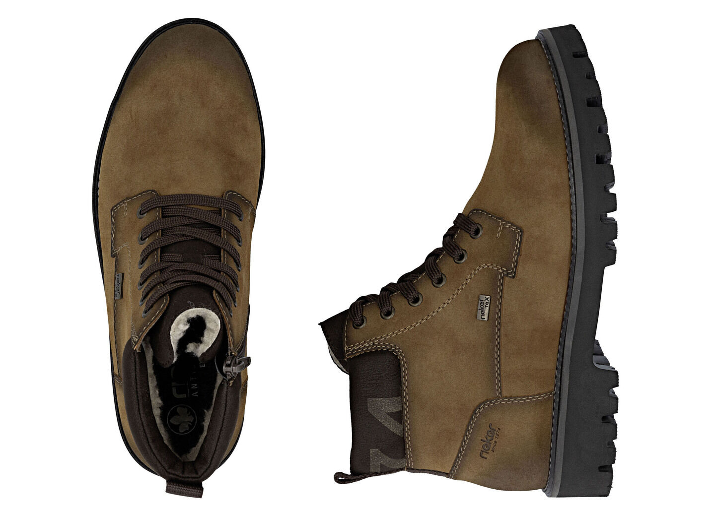 Rieker, gefütterte Herren-Boots, Winterschuhe, Weite H, mit Reissverschluss