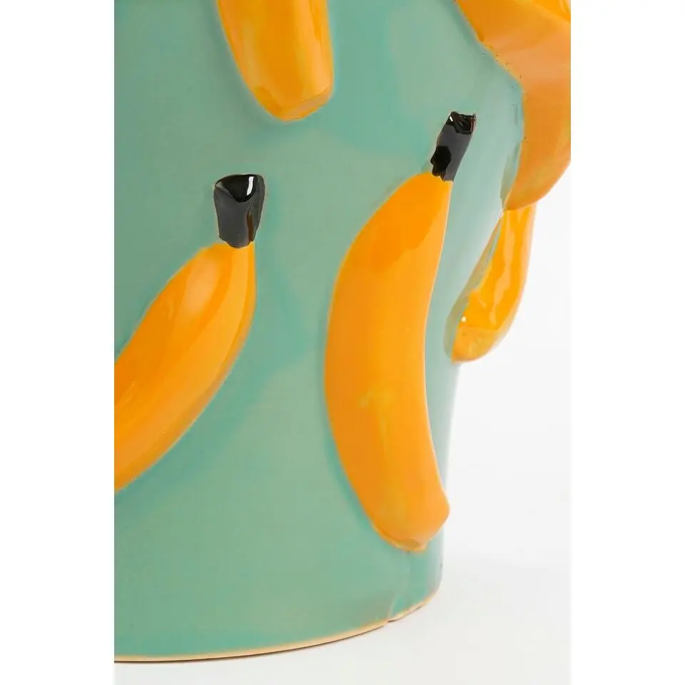 Mica Decorations Moza Vaas - H30 x Ø27 cm - Keramiek - Groen, Geel
