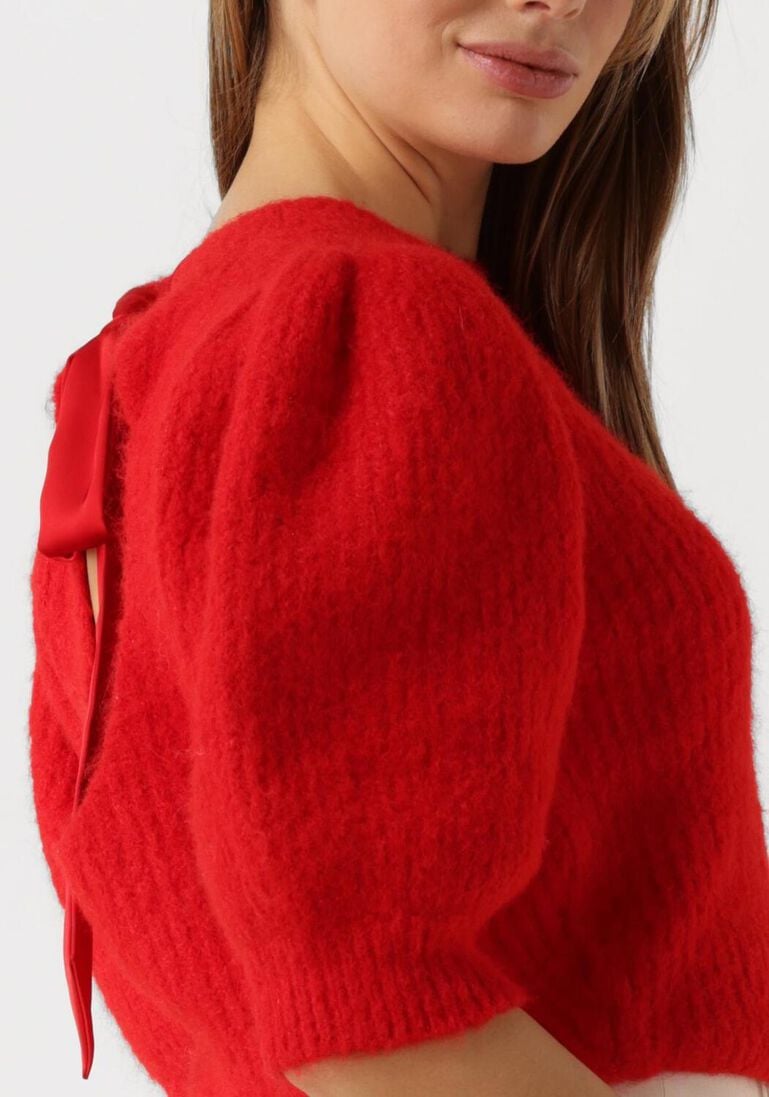 rode co'couture trui coralie bow rib knit