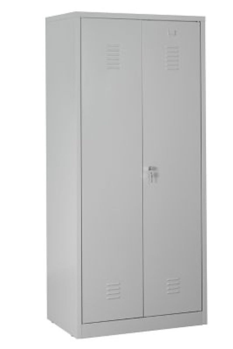 PROREGAL Metalen Locker Flamingo HxBxD 180 x 80 x 50 cm Cilinderslot Grijs