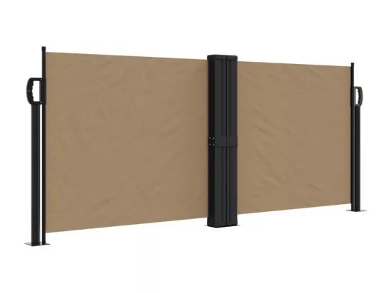 Auvent latéral rétractable taupe 100x1000 cm