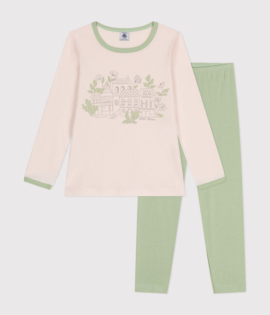 Pyjama manches longues fille en coton