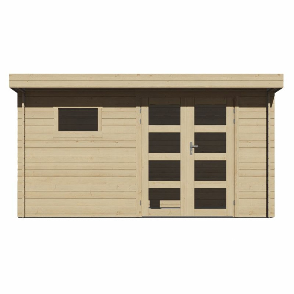 Abri de jardin courchevel de 13 m² en bois de pin ép. 28 mm