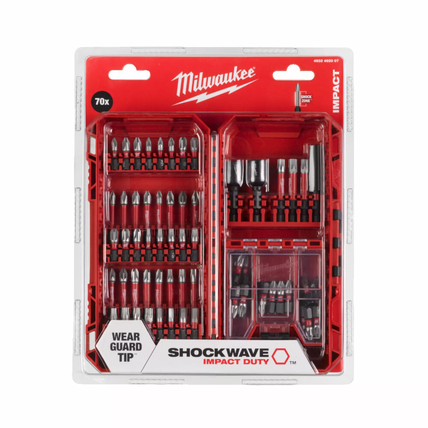 Milwaukee 4932492007 70-delige Shockwave Impact Duty CD PZ XL bitset