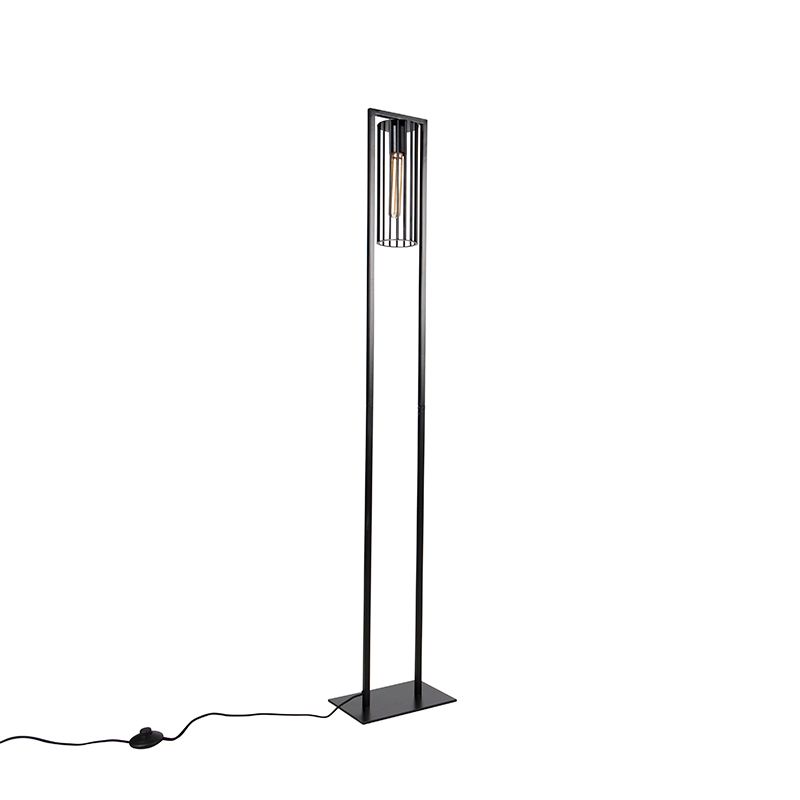 Moderne vloerlamp zwart - Balenco Wazo