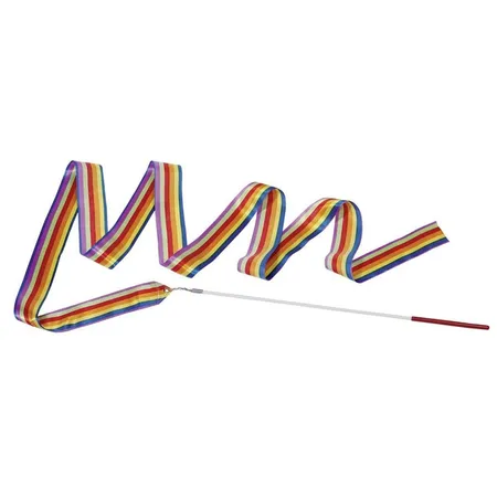 goki Gymnastikband am Stab, regenbogenfarben