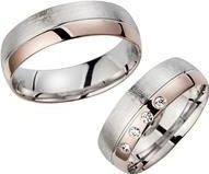 Trouwringen wit en rood goud met Diamanten breedte 6,5 mm