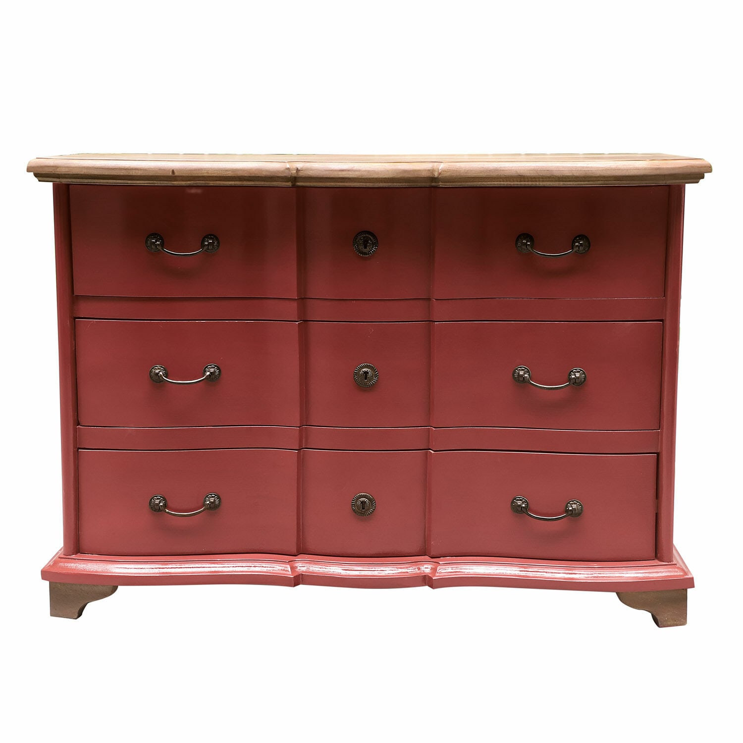 Kommode Aiguillon rot/braun
