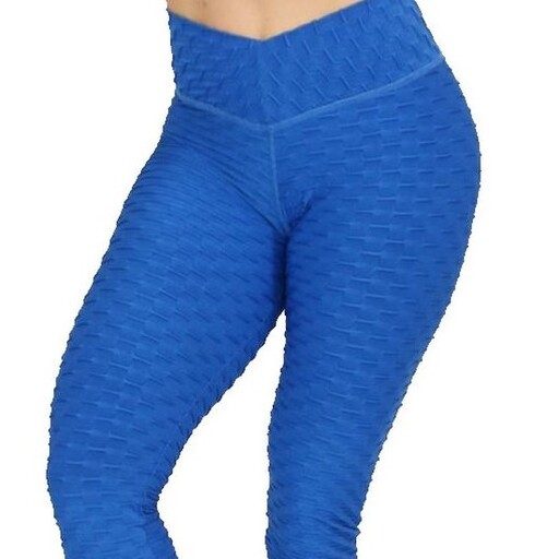 Calças de fato de treino femininas em brocado azul mate