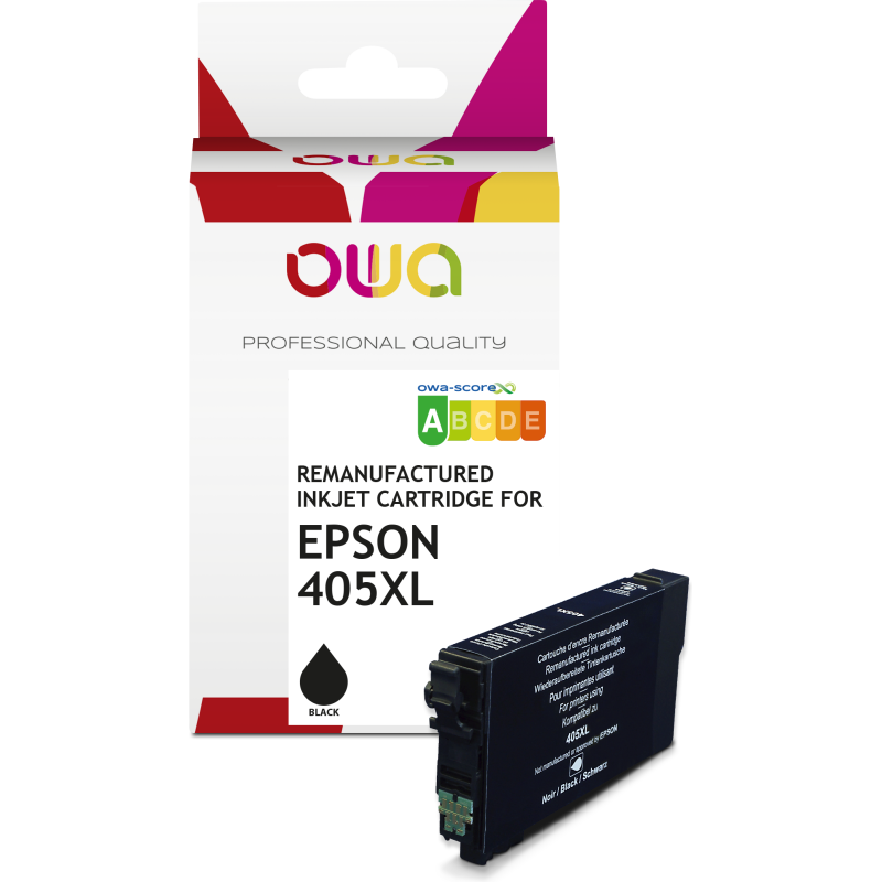 Cartouche d'encre remanufacturée OWA - haute capacité - Noir - pour EPSON C13T05H14010