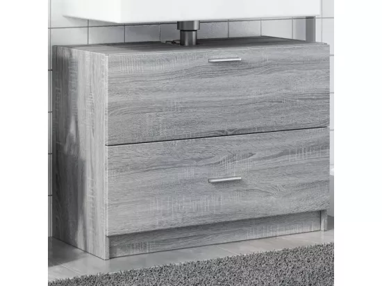 Armoire d'évier sonoma gris 78x37x59 cm bois d'ingénierie