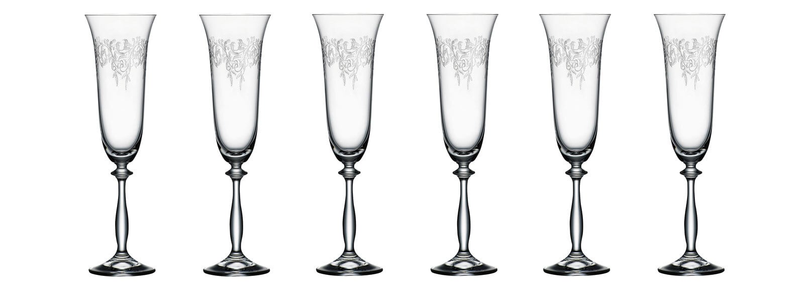 BOHEMIA SELECTION Sektglas ROMANCE 6er Set - je 190 ml