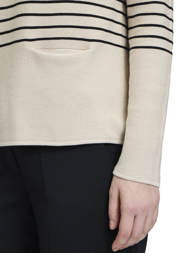 Betty Barclay Strickpullover Ku Patch beige/black