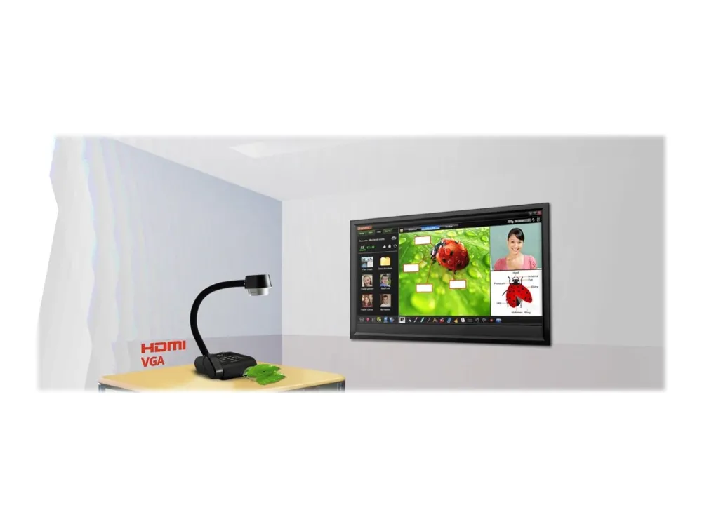 [OUTLET] -  AVerVision F17-8M - Digitalkamera for dokumenter - farve - 8 MP - 3840 x 2160 - RGB, HDMI