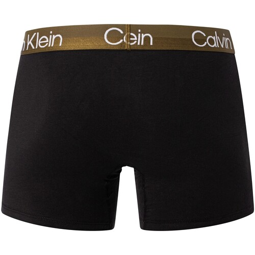 Calvin Klein Jeans - Paquete De 3 Calzoncillos Bóxer De Estructura Moderna Negro