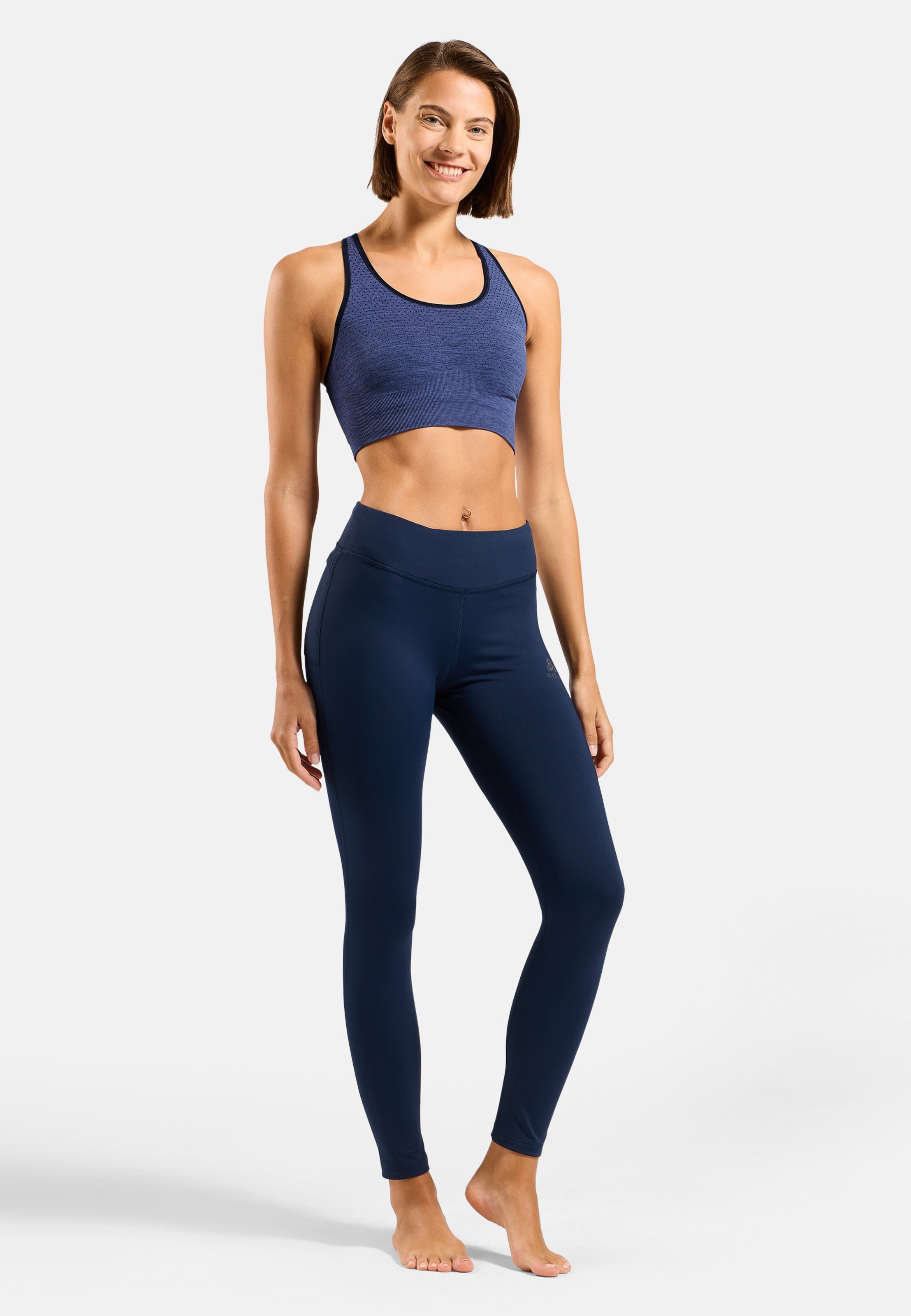 Seamless Sport-BH mit mittlerem Halt in skipper blue melange