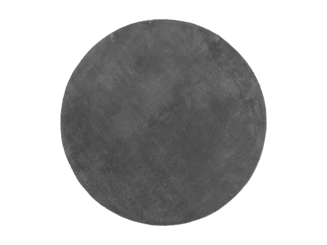 Tapis à poils courts doux et lavable anthracite ø 200 cm