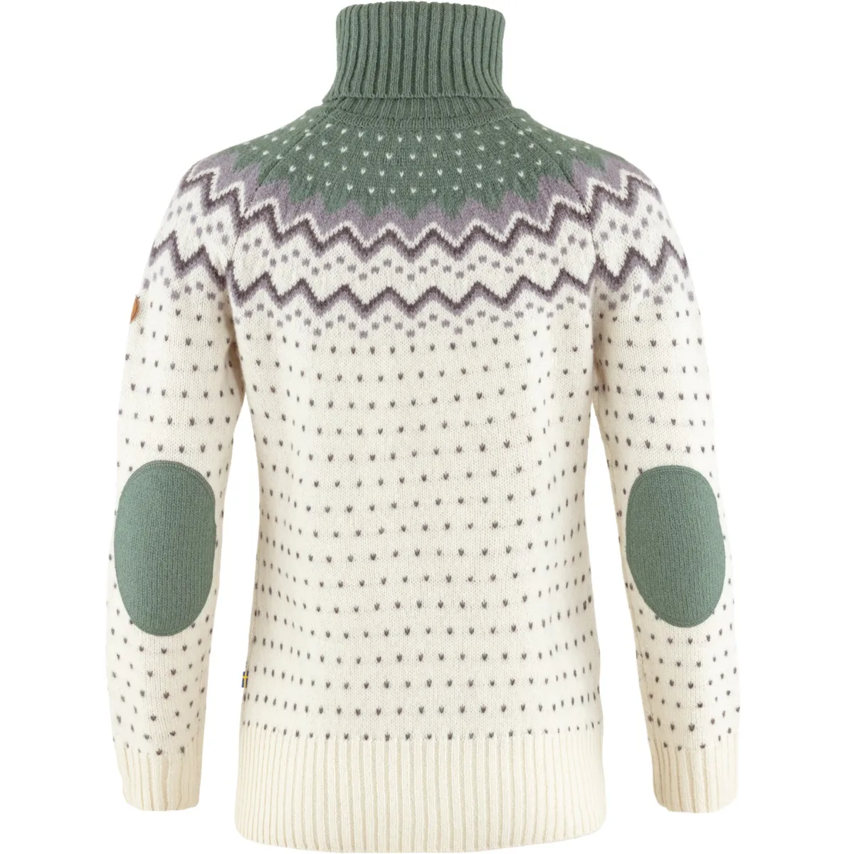 Fjällräven Övik Knit Roller Neck W Chalk White-Patina Green