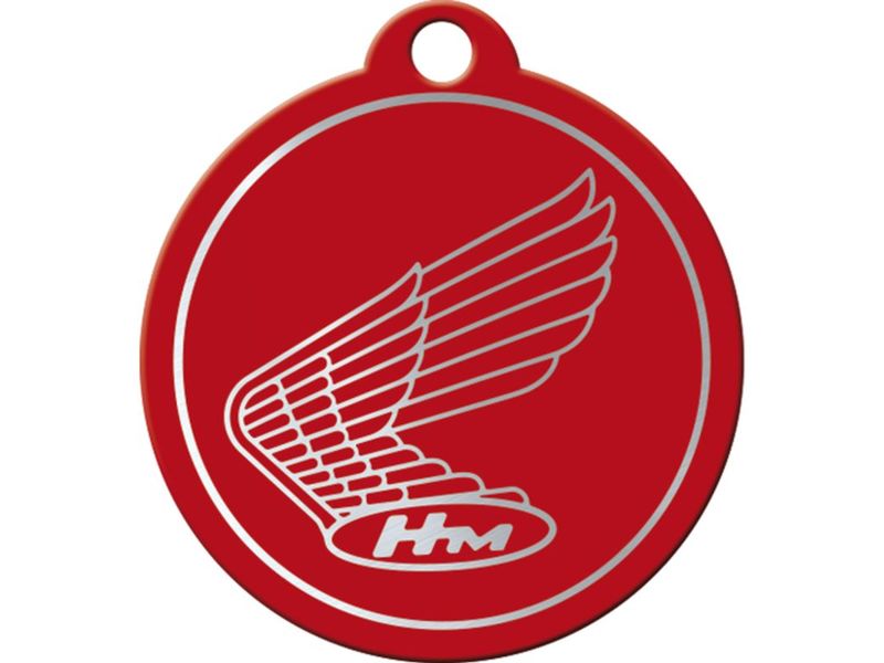 Nostalgic Art Schlüsselanhänger Honda Ø 4 cm, Rot Anhänger mit Honda Logo
