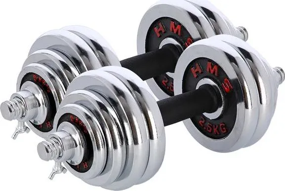 Vægtstænger-remme i en kuffert2i1 SGP30 HMS 2x15kg