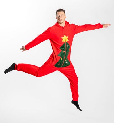 Luca & Lola Adult Albero Jumpsuit, Red Christmas