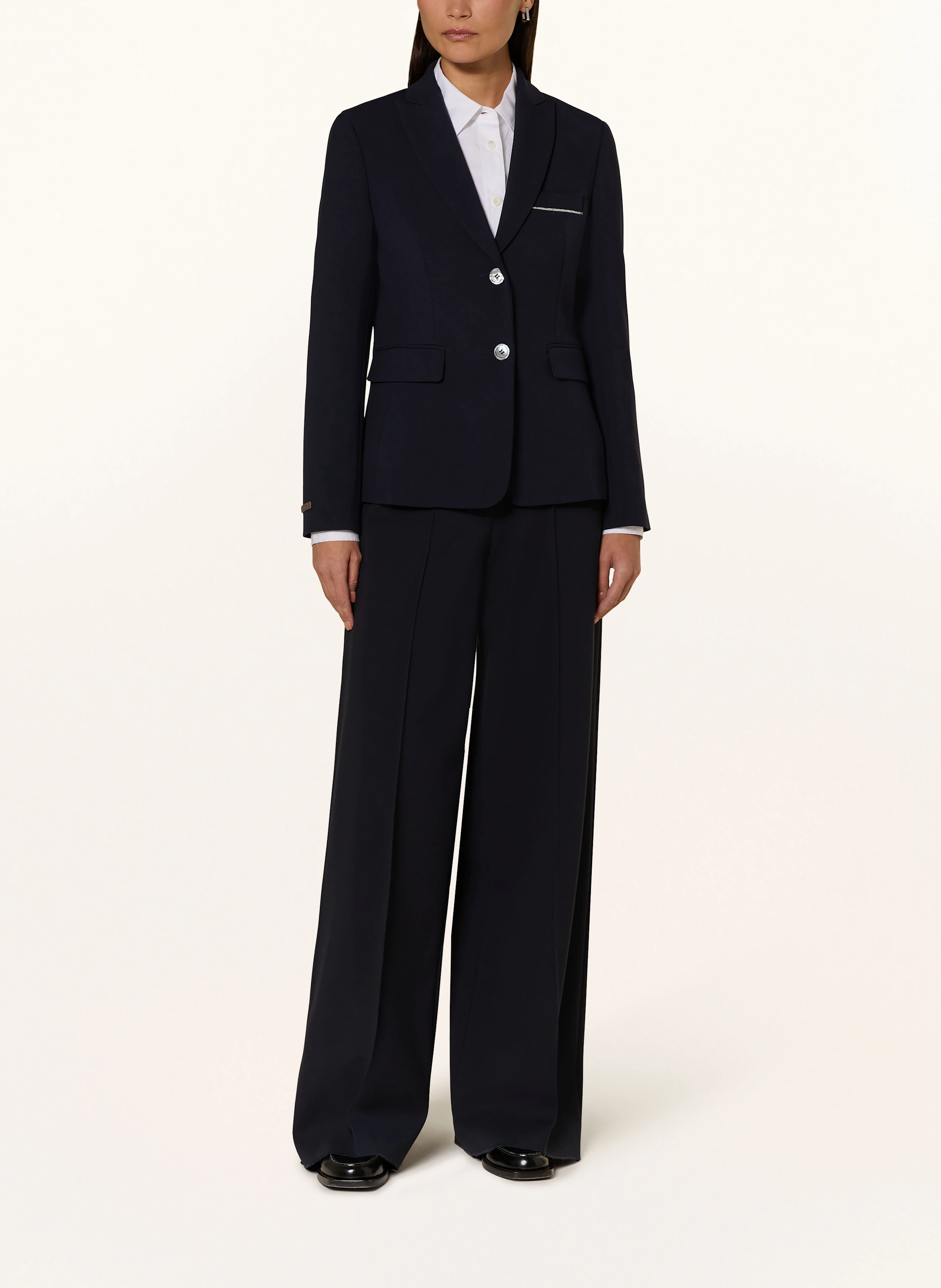 PESERICO Blazer mit Schmuckperlen