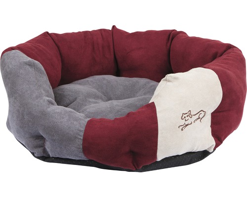 KERBL Amelie knuffelbed 71x64x16 cm bordeaux-antraciet