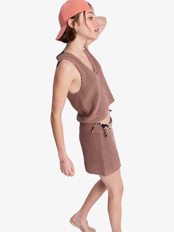 Beach Bungalow Short en maille Marron Femme