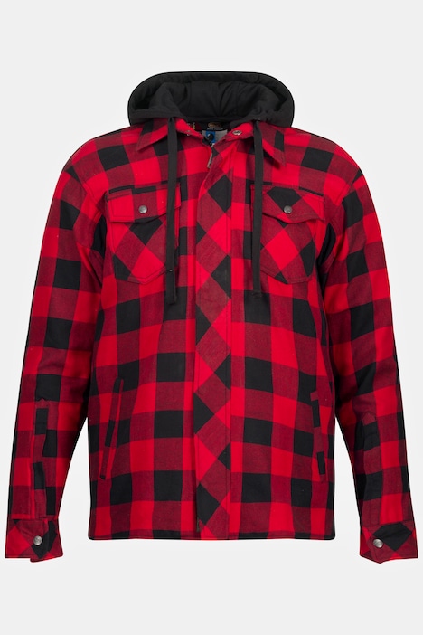 Motorrad-Jacke Lumberjack, Flanellhemd, ArmaProtect Einsätze