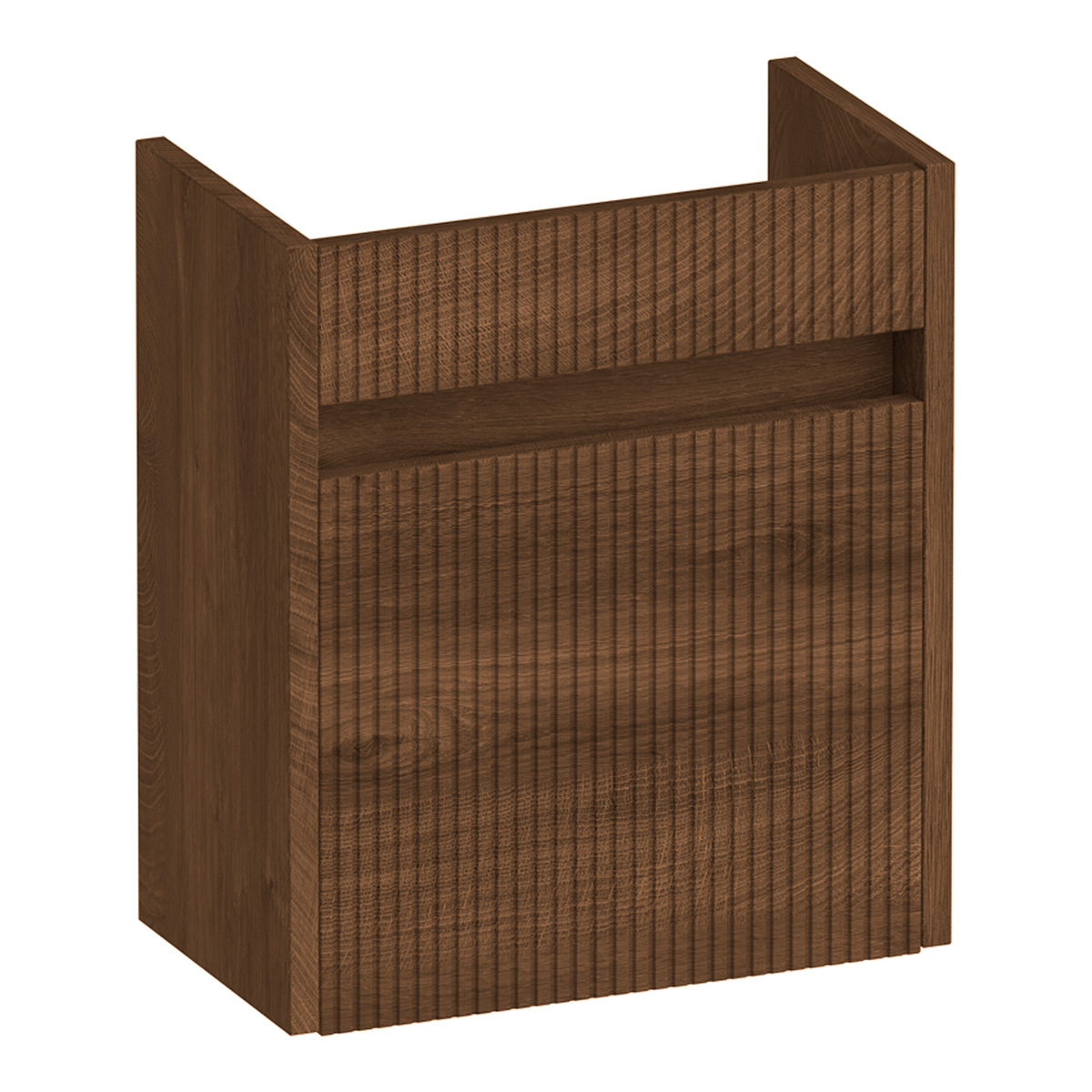 Brauer Adore Wavy fonteinkast ribbelfront 40cm met 1 deur linksdraaiend forest cacao