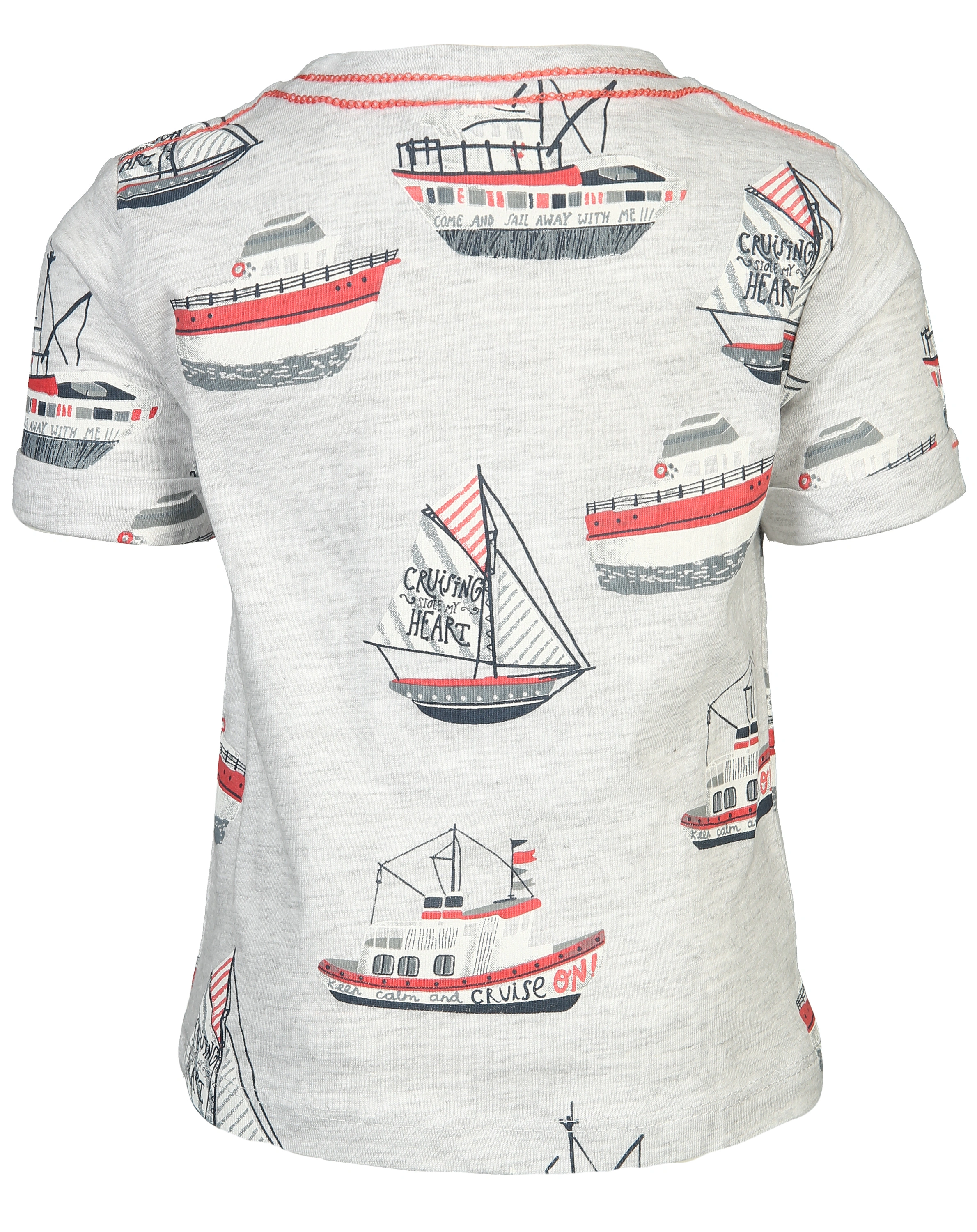 T-Shirt SCHIFFE in grau melange