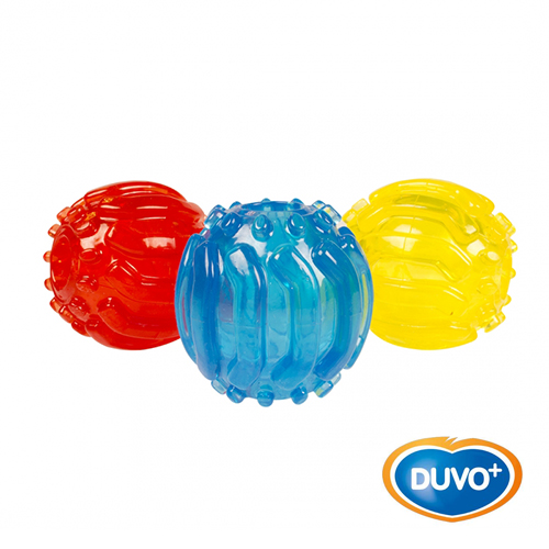 Brinquedo para cães DUVO, bola texturizada em TPR, 8 cm
