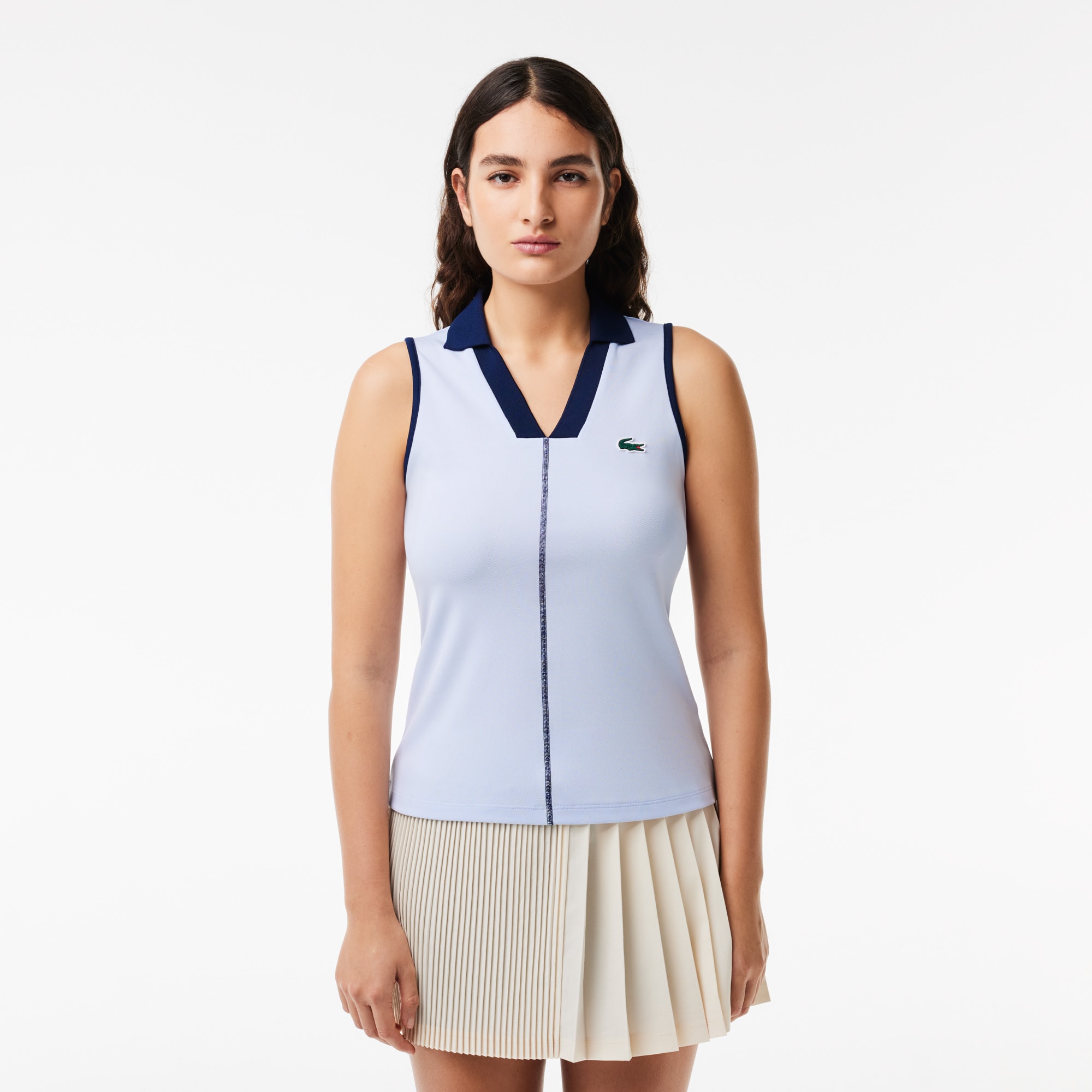 Polo Tennis Ultra-Dry Manches Courtes - Bleu - Lacoste - Femme