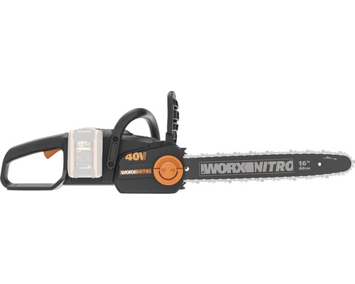 WORX Nitro 40V (2 x 20V) 40cm snoerloze kettingzaag WG385E.9, borstelloze motor + GRATIS bonusartikel 20V accu WA3644 (4,0Ah)