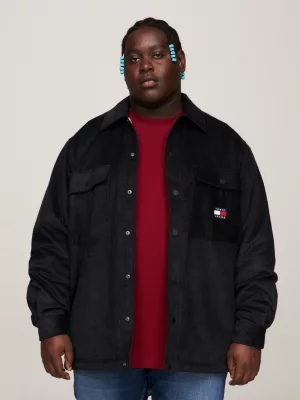 Sobretudo casual Plus Sherpa de veludo cotelê