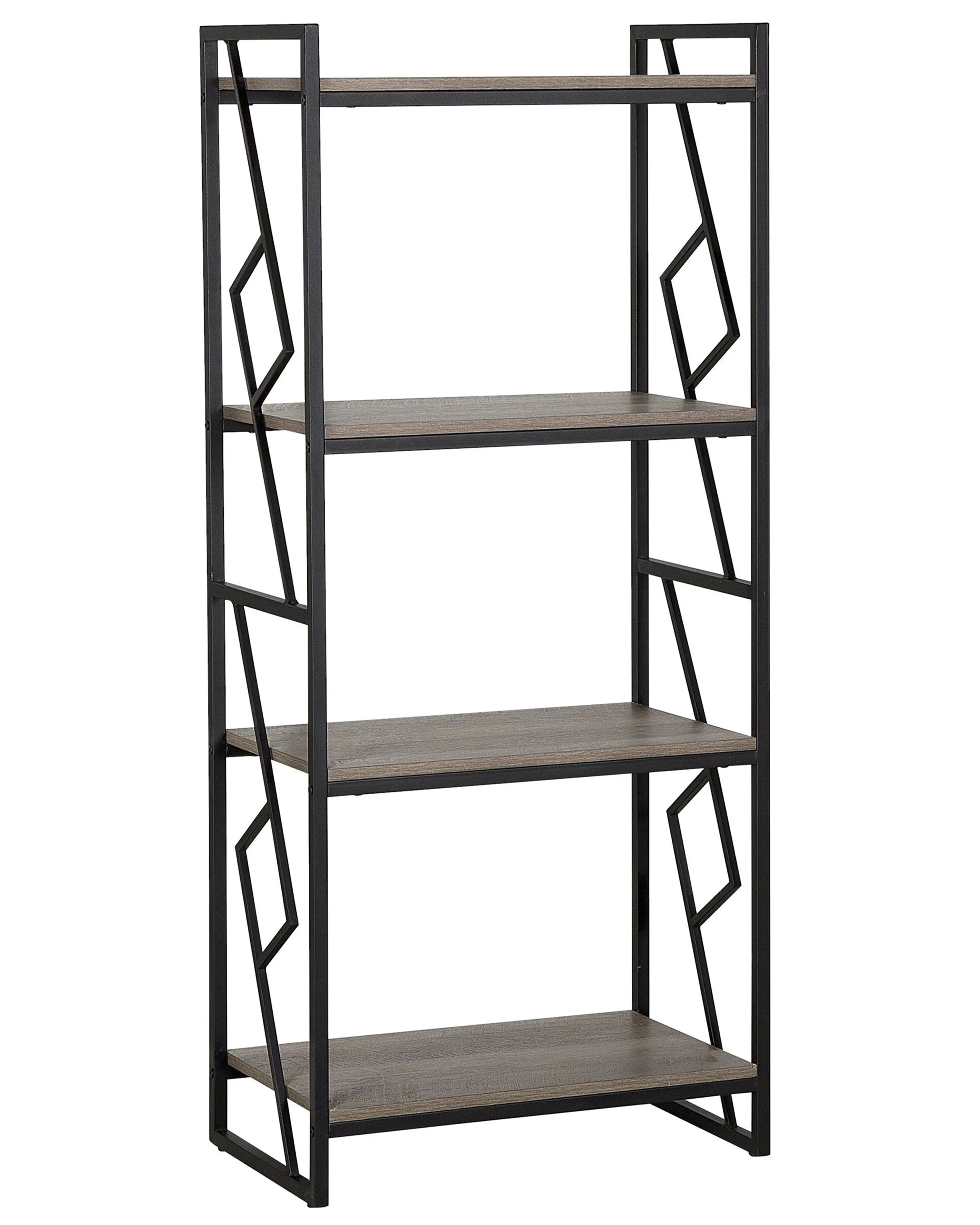 Boekenkast met 4 planken FORRES 143 cm Bruin/zwart