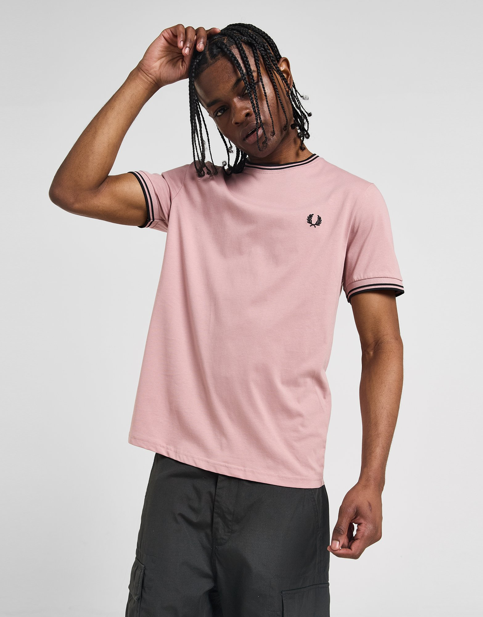 Fred Perry T-Shirt à Manches Courtes Twin Tipped Ringer Homme