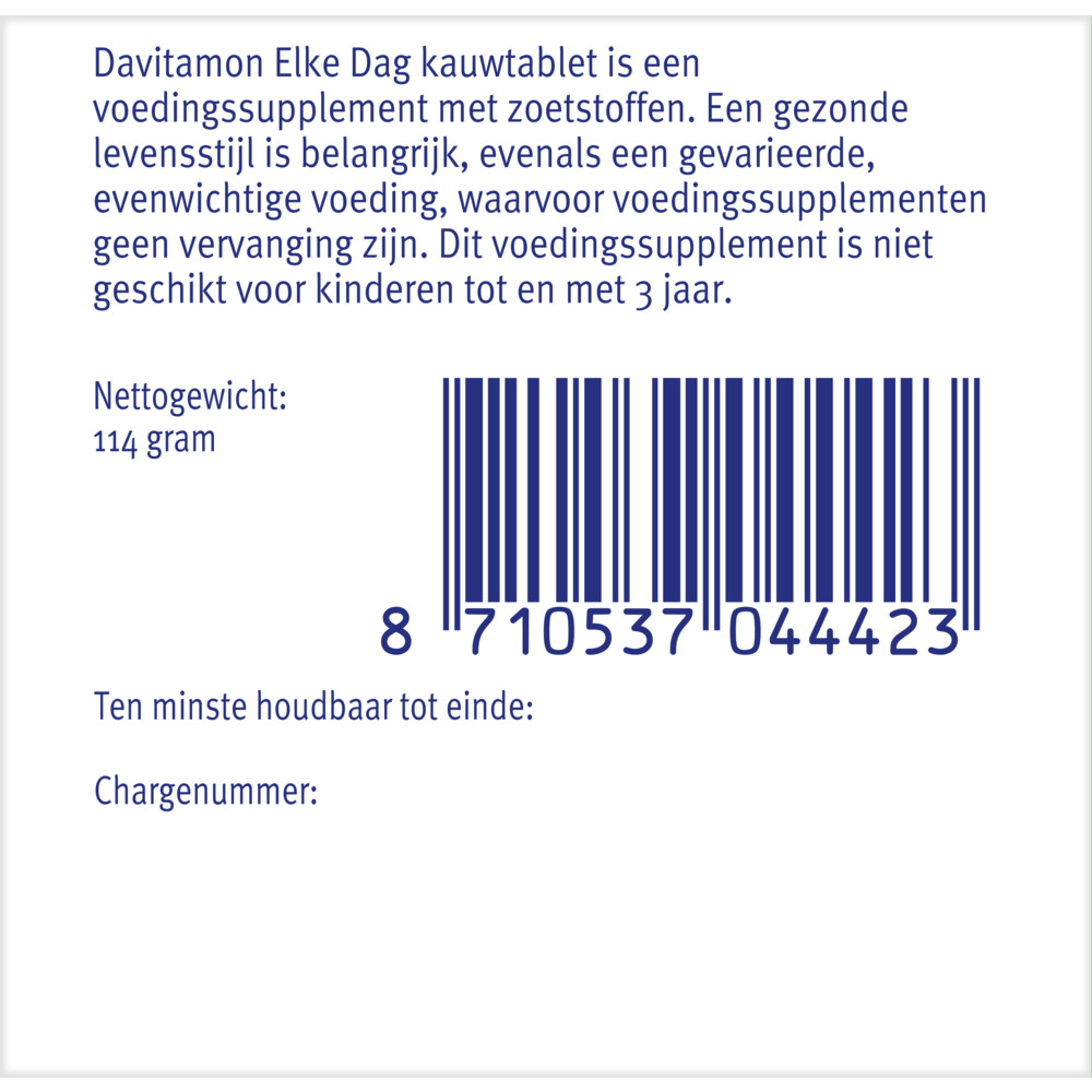 2x Davitamon Elke Dag 60 kauwtabletten