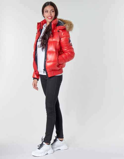 Superdry - HIGH SHINE TOYA BOMBER - Rouge