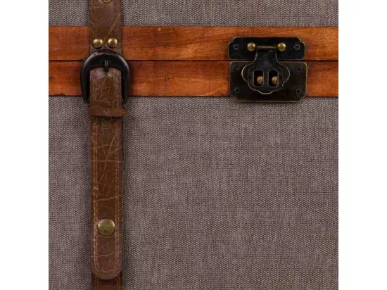 Coffre en bois marron 65x36x38