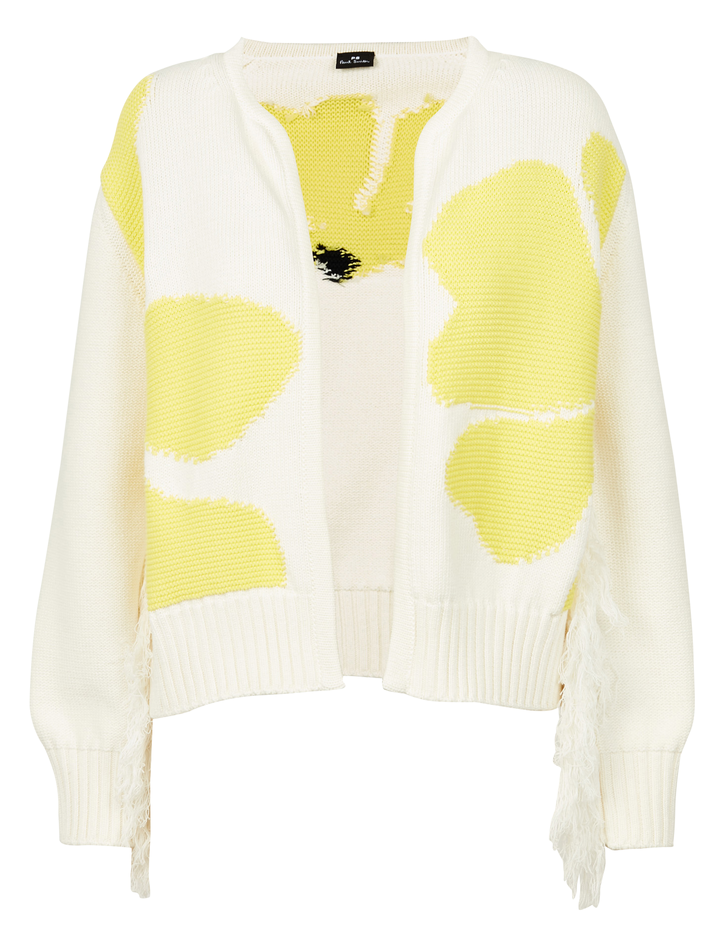 Gilet court à franges | Blanc