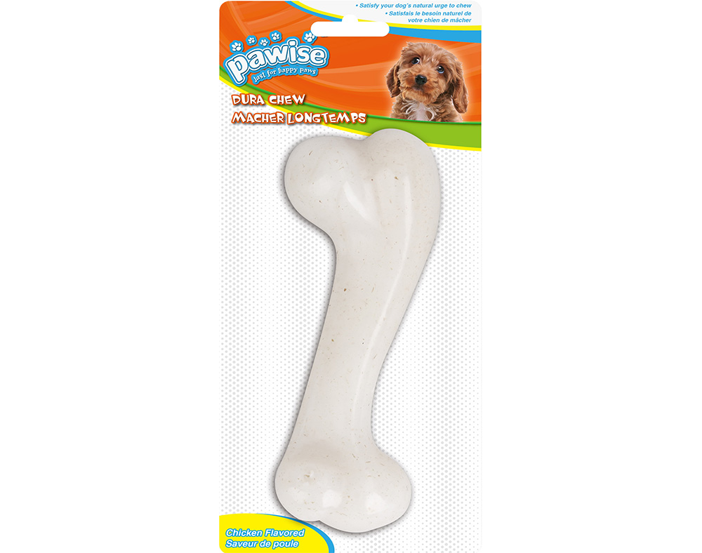 BRINQUEDO PARA CÃO PAWISE DURA CHEW SABOR FRANGO 15.5CM 1 UNIDADE