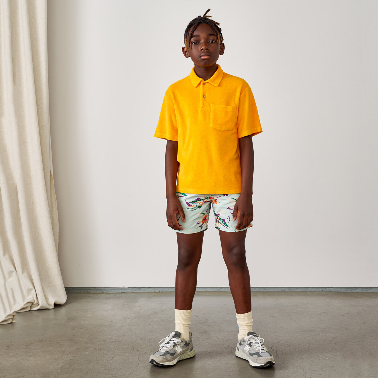 Bellerose Polo en Coton éponge Clim orange