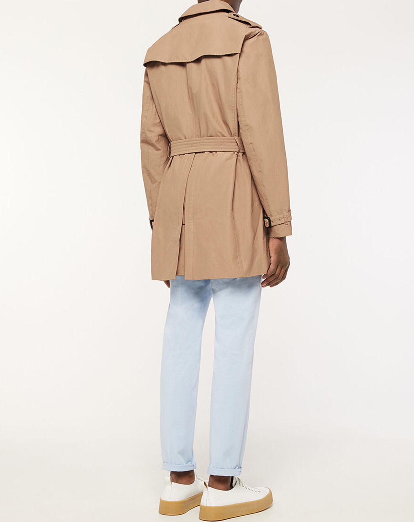 Hackett London Trench mi-long beige foncé