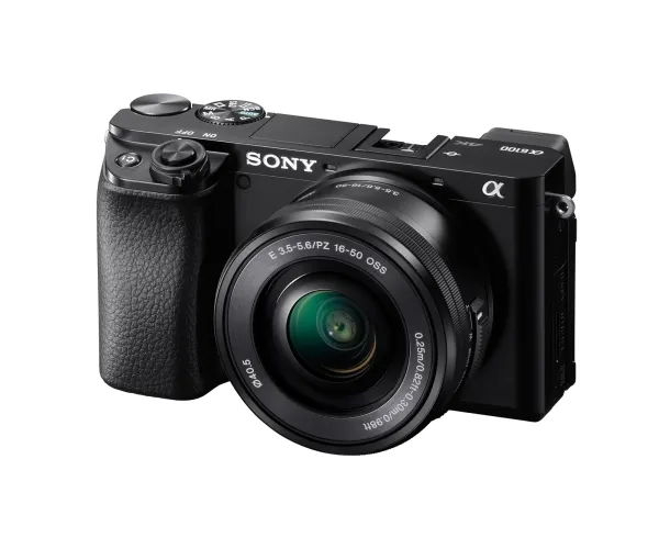 Sony a6100 ILCE-6100 - Digitalkamera - spejlløst - 24.2 MP - APS-C - 4K / 30 fps 16-50 mm Power Zoom-objektiv - Wi-Fi, NFC, Bluetooth - sort